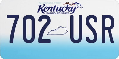 KY license plate 702USR