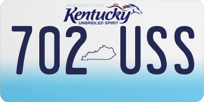 KY license plate 702USS