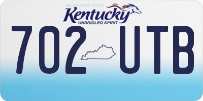 KY license plate 702UTB