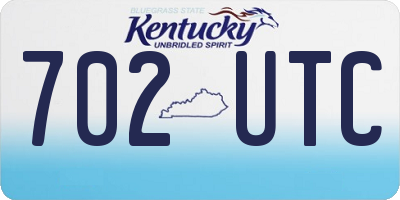 KY license plate 702UTC