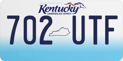 KY license plate 702UTF