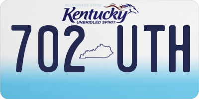 KY license plate 702UTH