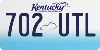 KY license plate 702UTL