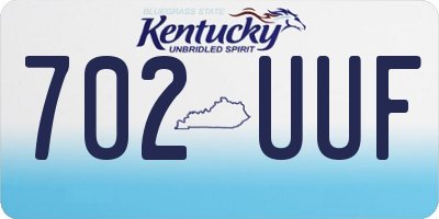 KY license plate 702UUF