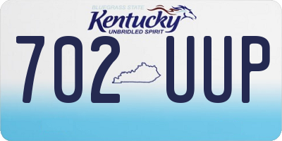 KY license plate 702UUP