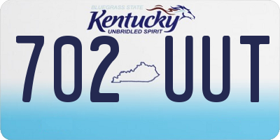 KY license plate 702UUT