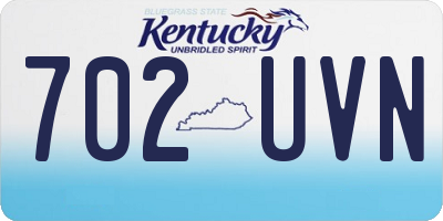 KY license plate 702UVN