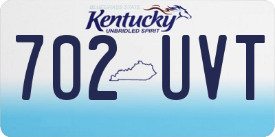 KY license plate 702UVT