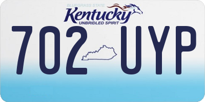KY license plate 702UYP