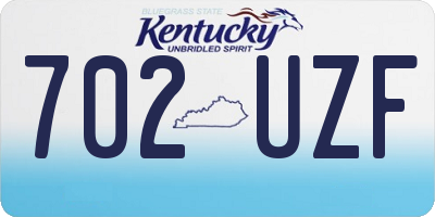 KY license plate 702UZF