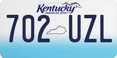 KY license plate 702UZL