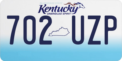 KY license plate 702UZP