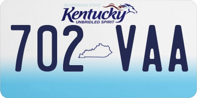 KY license plate 702VAA
