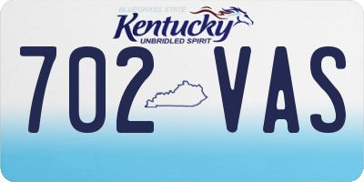KY license plate 702VAS