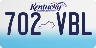 KY license plate 702VBL
