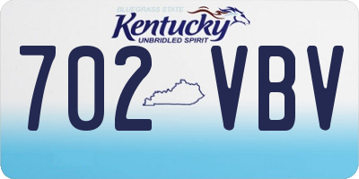 KY license plate 702VBV