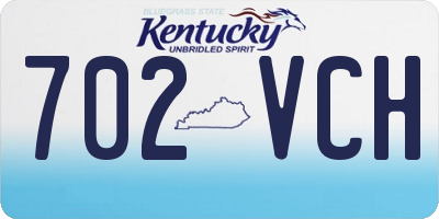 KY license plate 702VCH