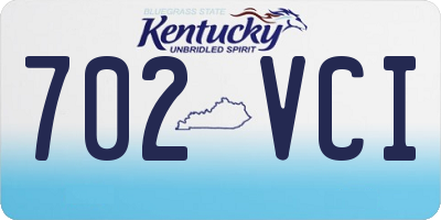 KY license plate 702VCI