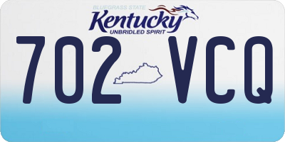 KY license plate 702VCQ