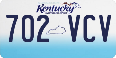 KY license plate 702VCV