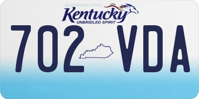 KY license plate 702VDA