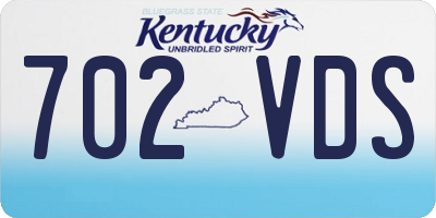 KY license plate 702VDS