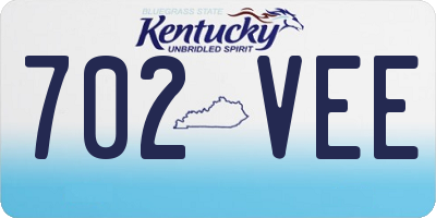 KY license plate 702VEE