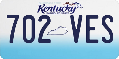 KY license plate 702VES