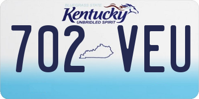 KY license plate 702VEU