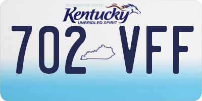 KY license plate 702VFF