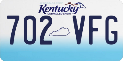 KY license plate 702VFG