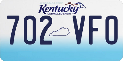 KY license plate 702VFO