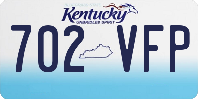 KY license plate 702VFP