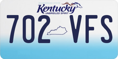 KY license plate 702VFS