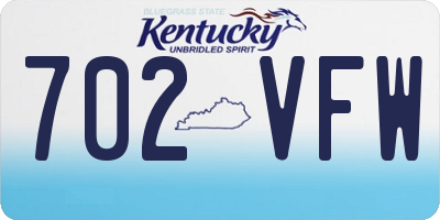 KY license plate 702VFW