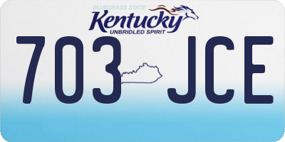 KY license plate 703JCE