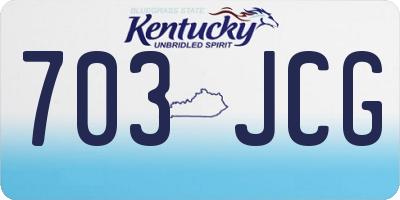 KY license plate 703JCG