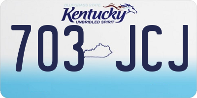 KY license plate 703JCJ