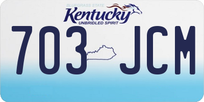 KY license plate 703JCM