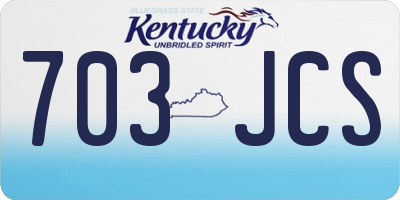 KY license plate 703JCS