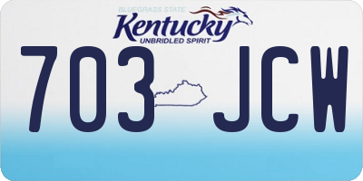 KY license plate 703JCW