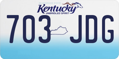 KY license plate 703JDG