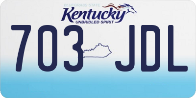 KY license plate 703JDL