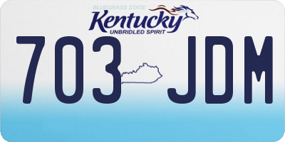 KY license plate 703JDM