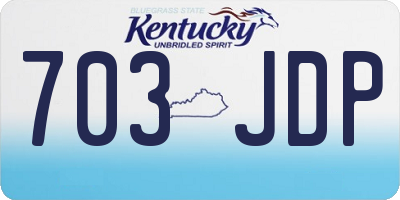 KY license plate 703JDP