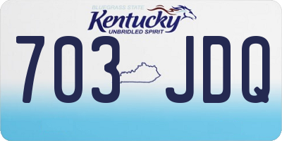 KY license plate 703JDQ