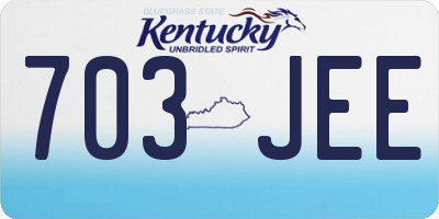 KY license plate 703JEE