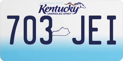 KY license plate 703JEI