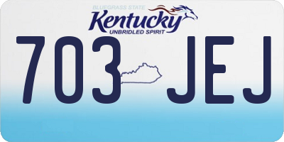 KY license plate 703JEJ