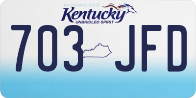 KY license plate 703JFD